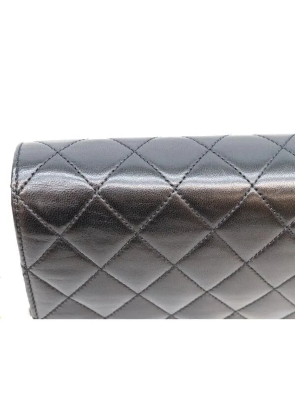 Chanel Black Lamb Full Flap Push Lock Quilted 23
